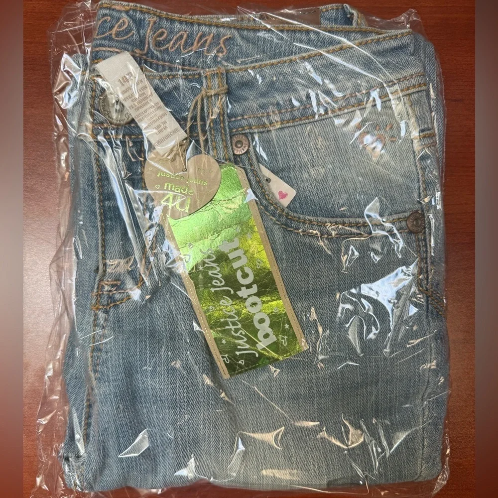 Justice for Girls - Simply Low Bootcut Light Wash Denim Jeans - Sz 14R.